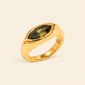 Olive Marquise Signet Ring
