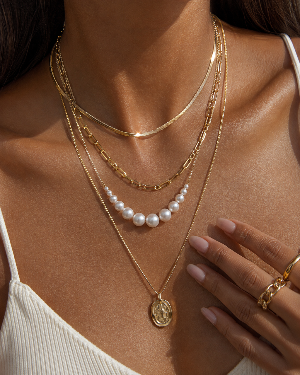 Pearl Arc Necklace
