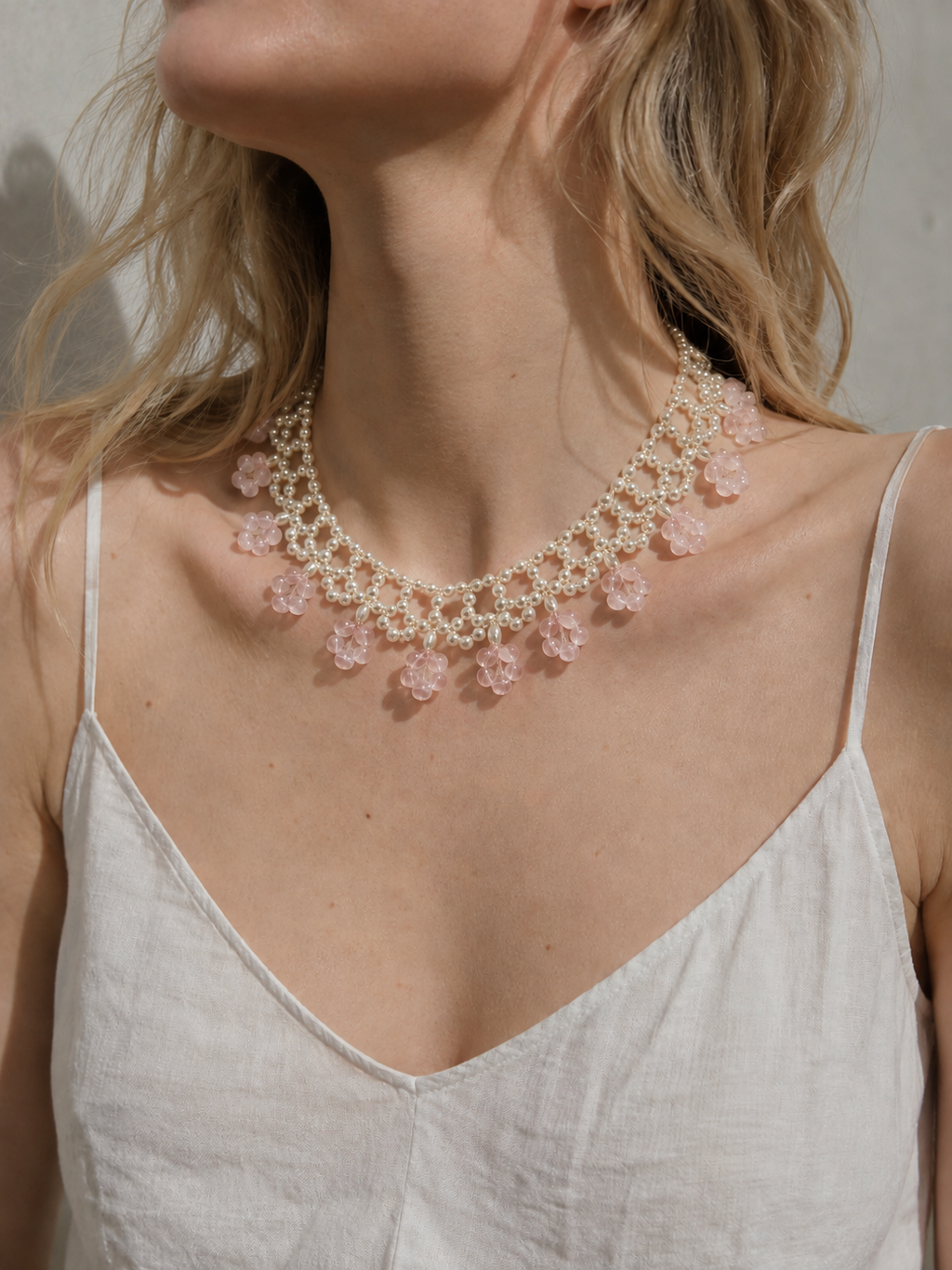 Blush Blossom Pearl Collar