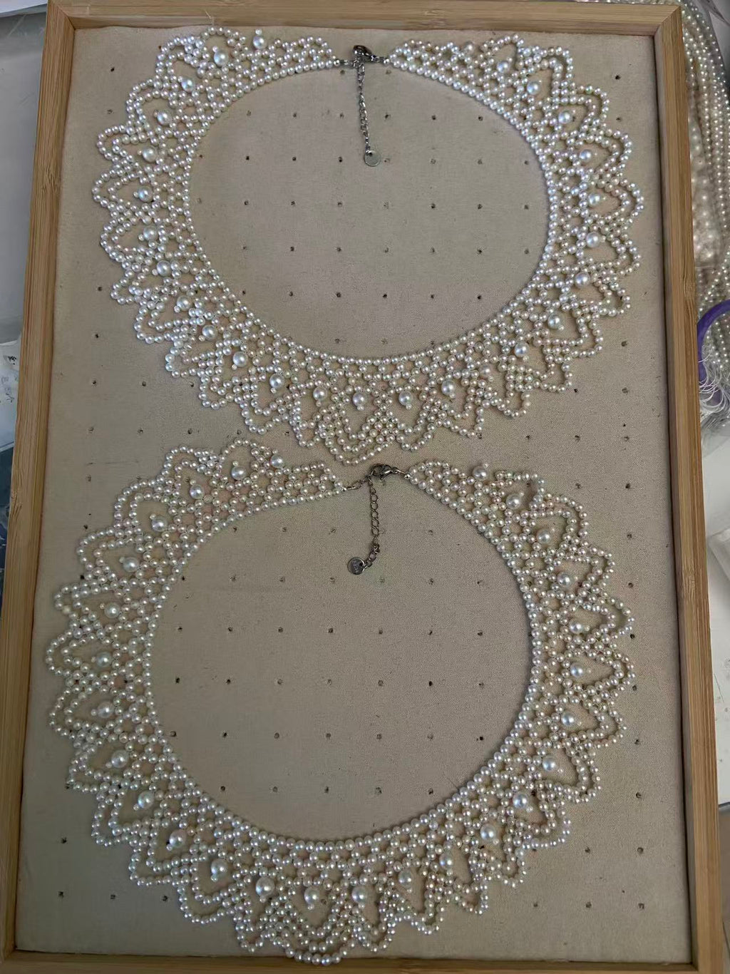 Regency Lace Pearl Collar