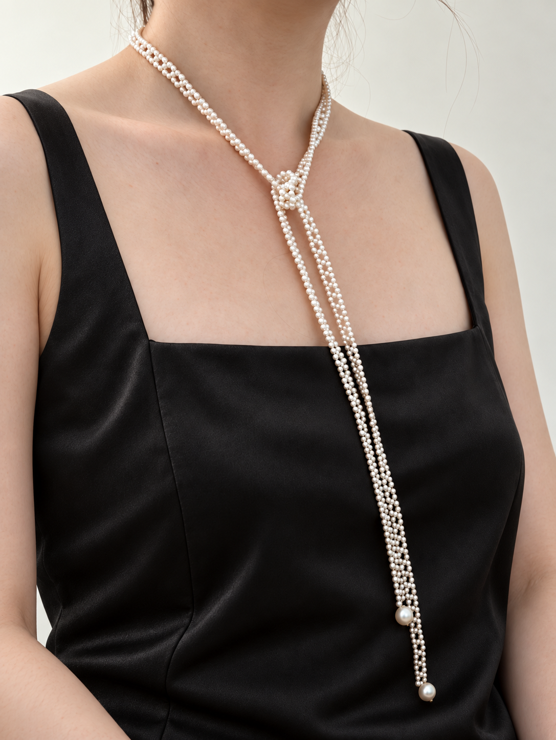 Pearl Tie Necklace