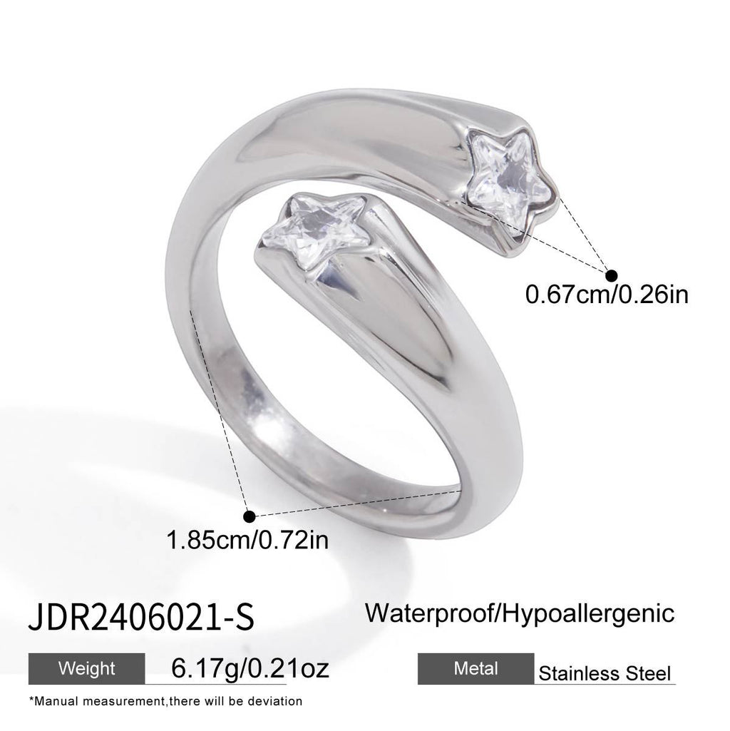 Crossed Star Open Ring — third batch detail 01