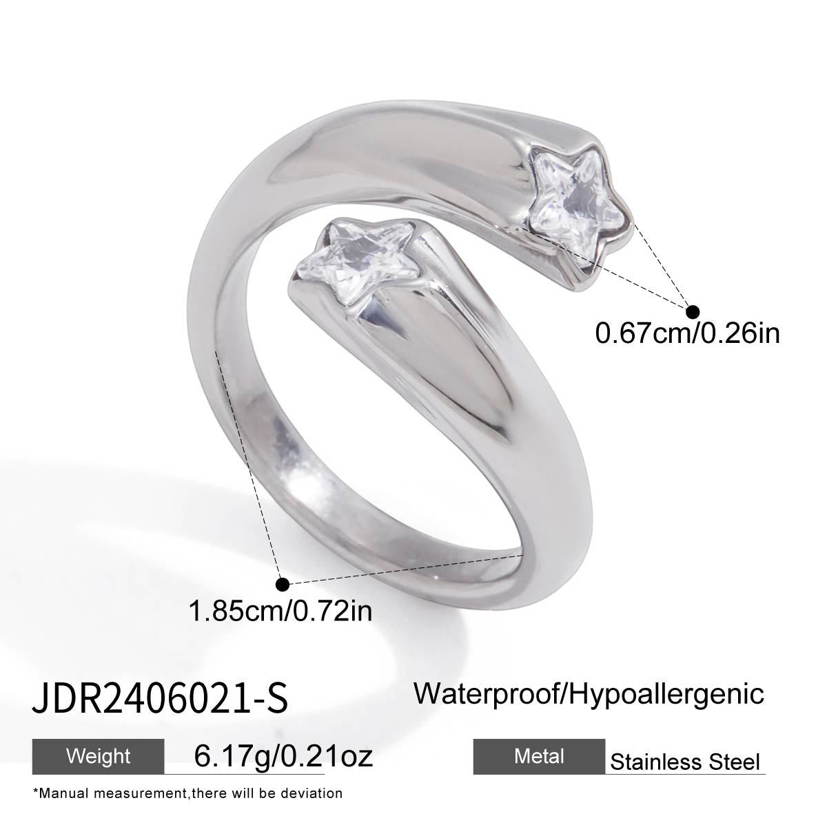 Crossed Star Open Ring — third batch detail 01