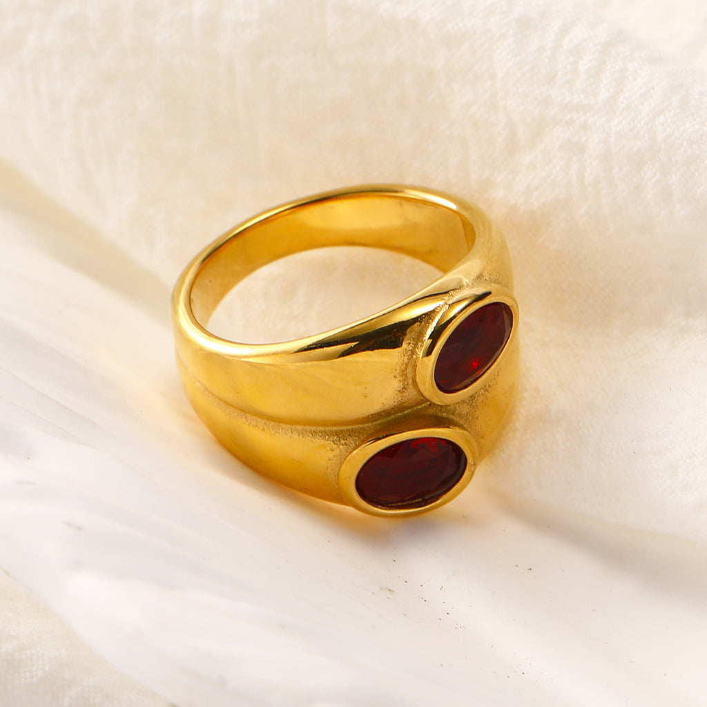 Verdant Halo Stacking Rings — detail 01
