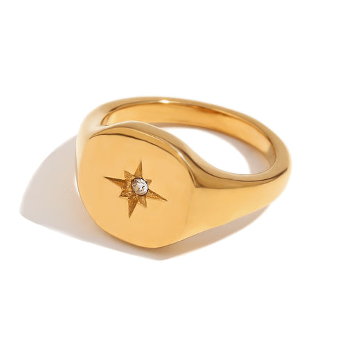 Celestial Disc Signet Ring — detail 01