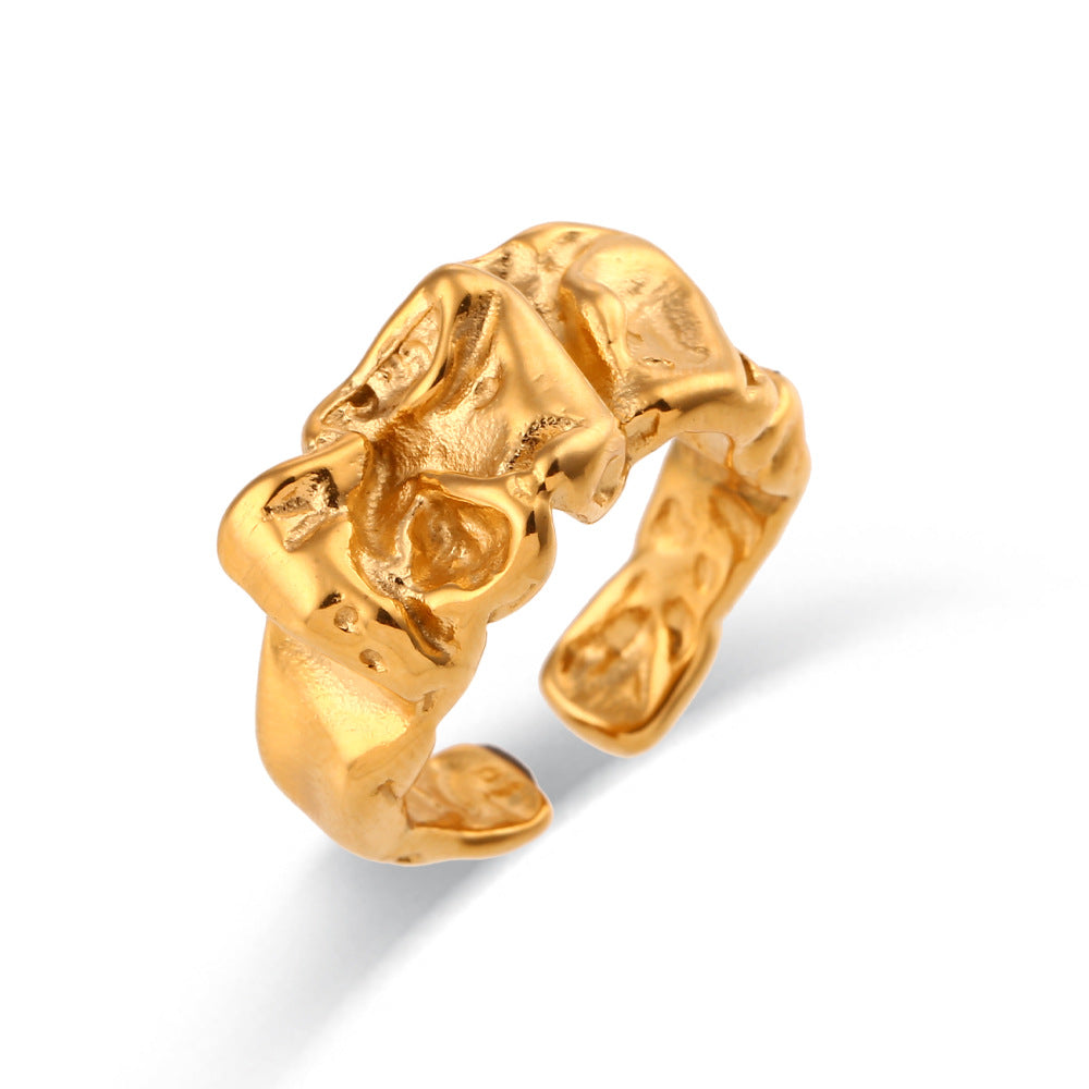 Sculpted Fold Open Ring — fourth batch detail 02