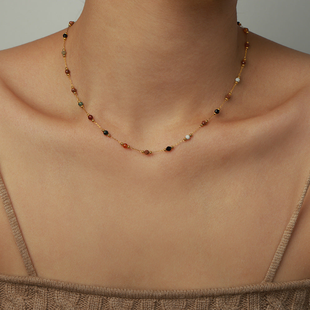 Chromatic Bead Chain Necklace — detail 01