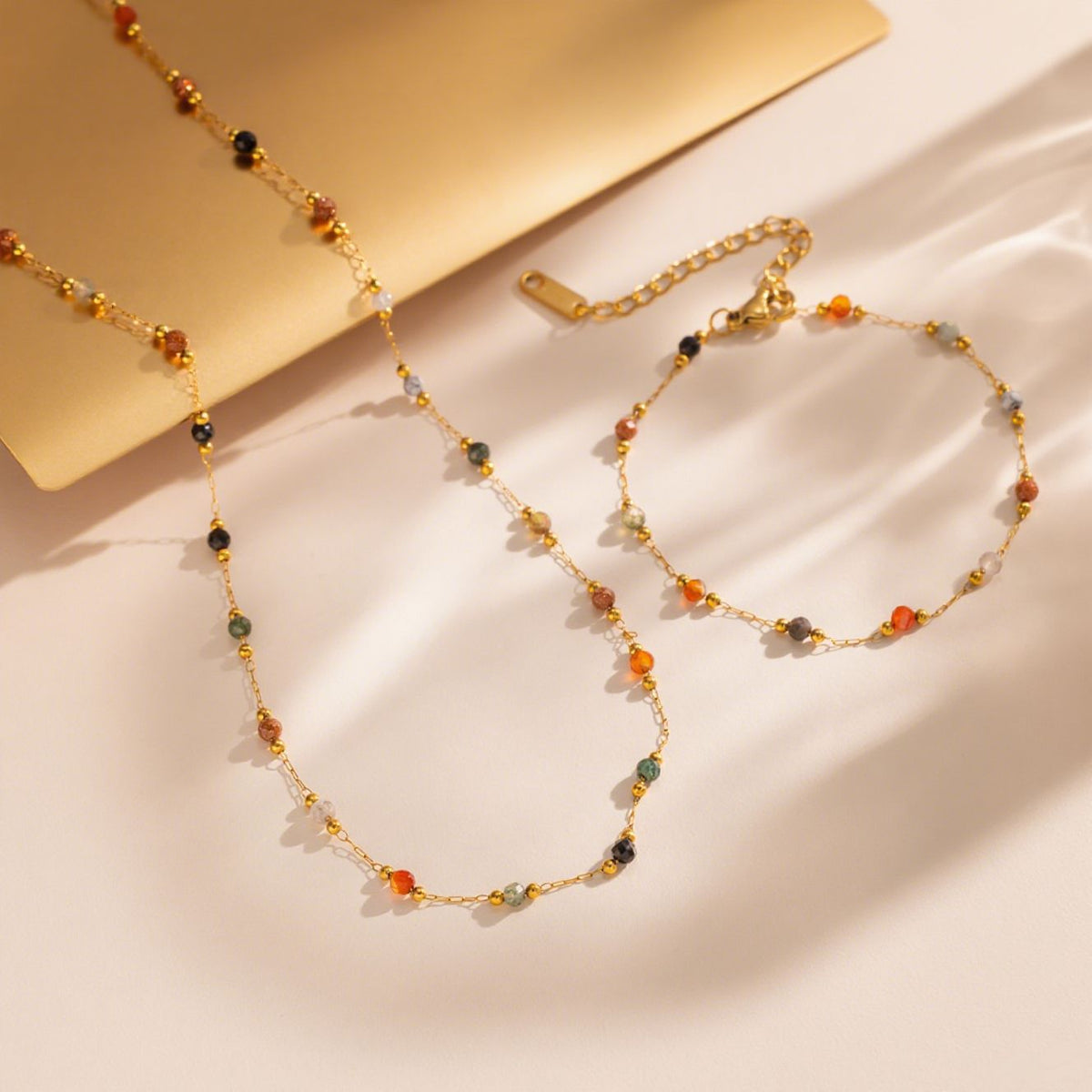 Chromatic Bead Chain Necklace — detail 02