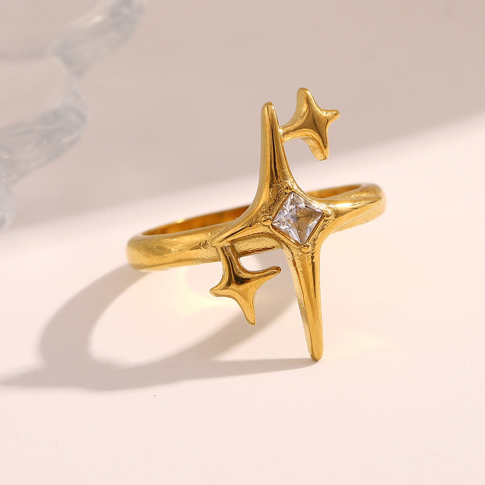 Golden North Star Ring — detail 02