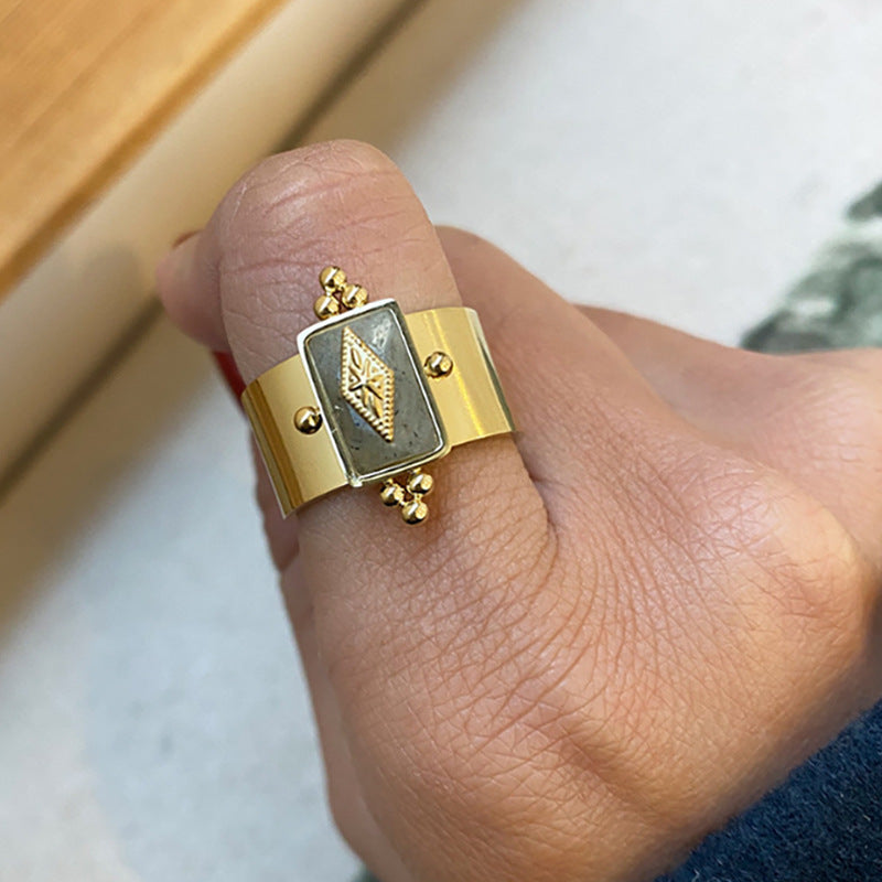 Nomad Stone Cuff Ring — detail 02