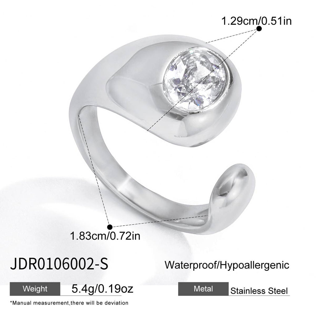 Luminous Orbit Zircon Ring — third batch detail 06