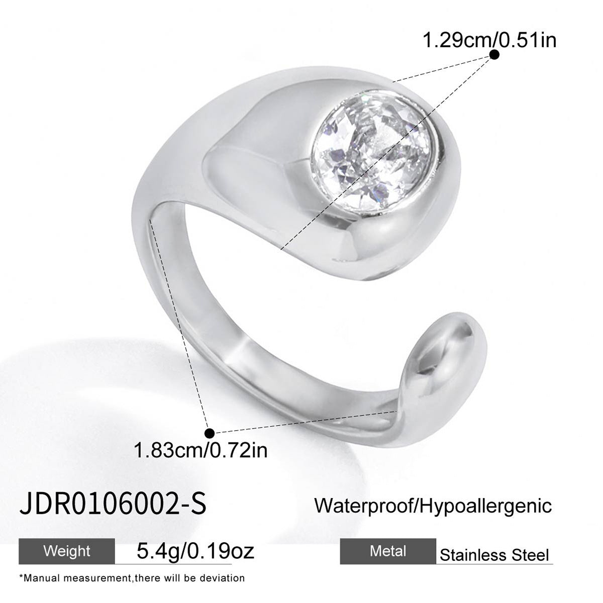 Luminous Orbit Zircon Ring — third batch detail 06