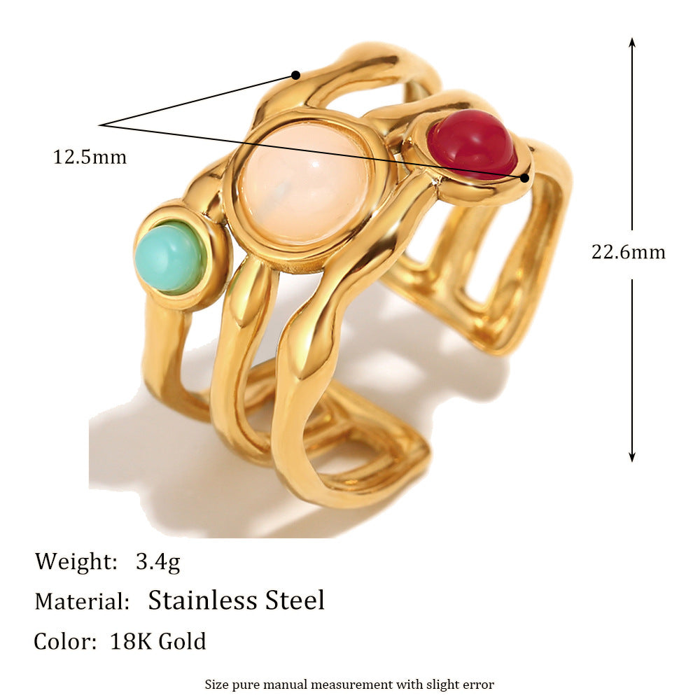 Orbit Trio Sculptural Ring — detail 03