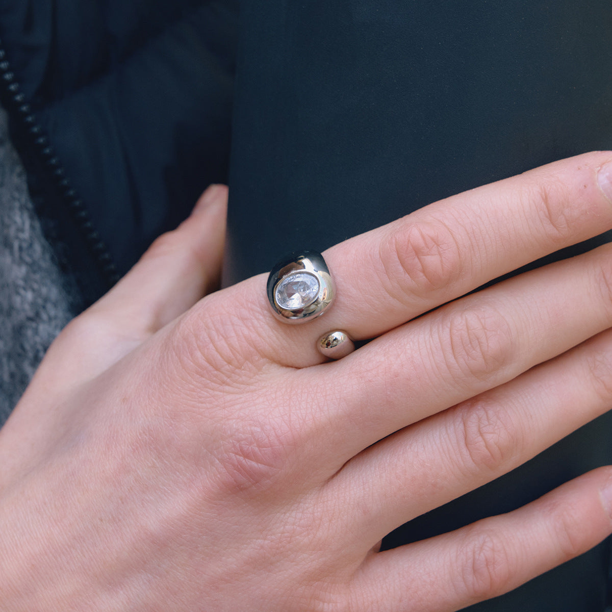 Luminous Orbit Zircon Ring — third batch detail 07