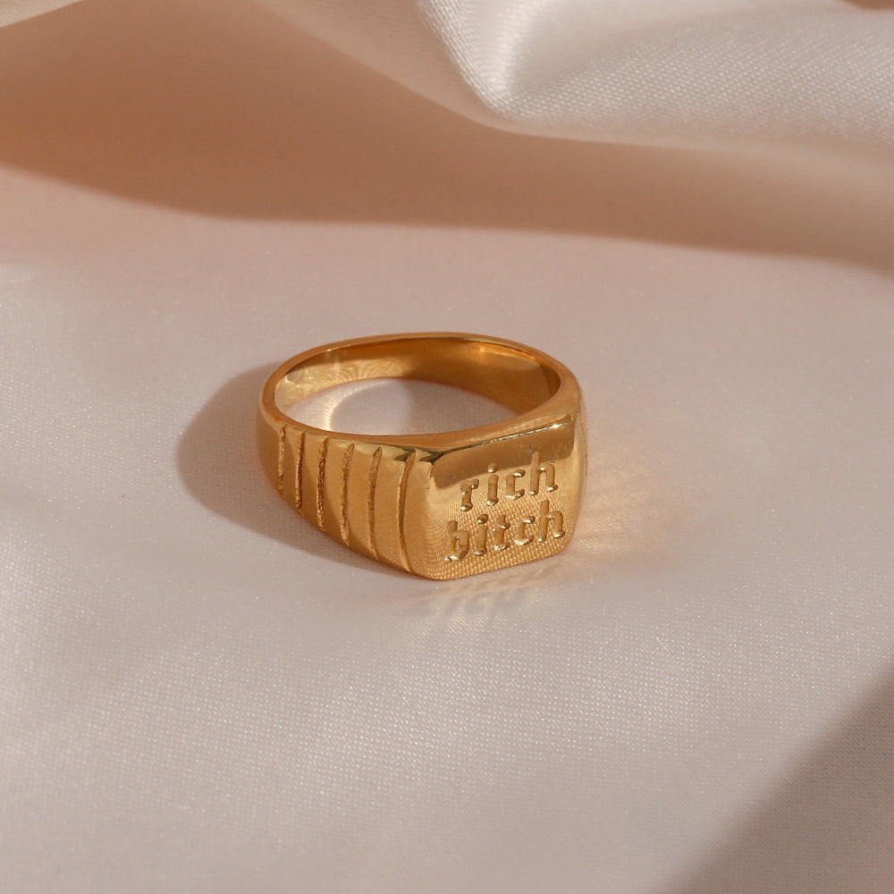 Rich Bitch Signet Ring — detail 03