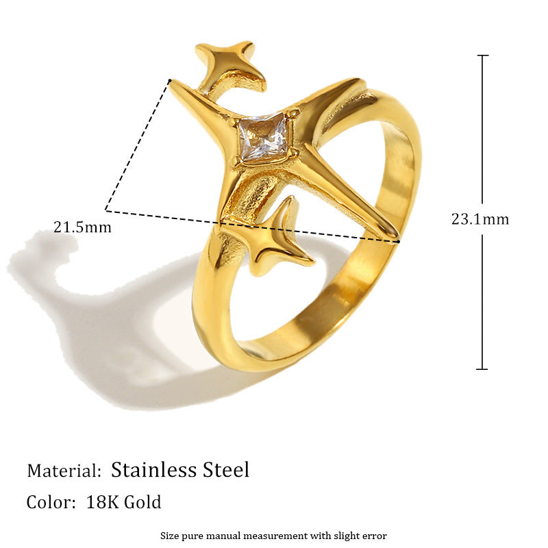 Golden North Star Ring — detail 03