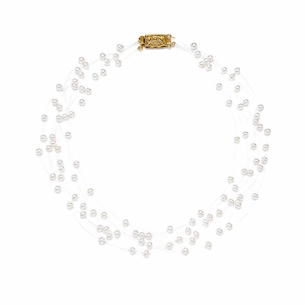 Starlit Pearl Veil Necklace
