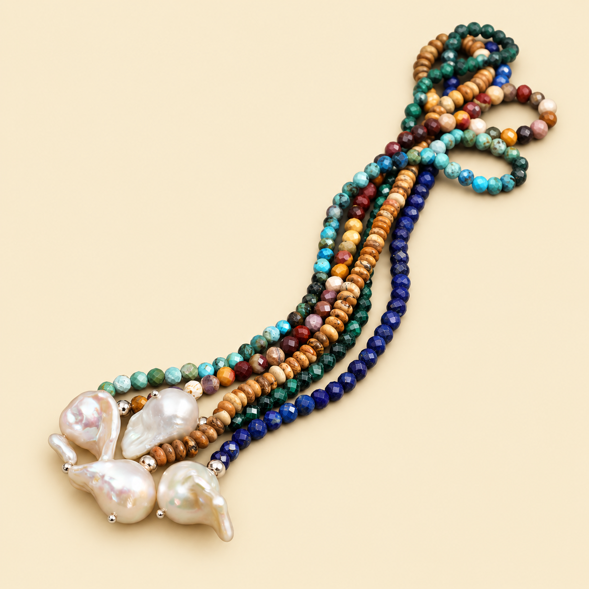 Baroque Orbit Gemstone Bracelet