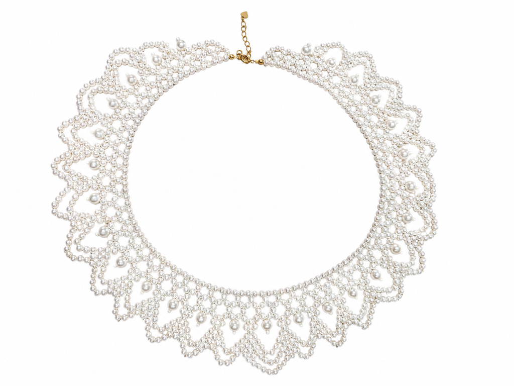 Regency Lace Pearl Collar