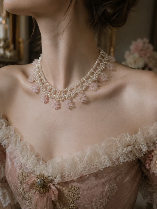Blush Blossom Pearl Collar