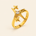 Golden North Star Ring — ivory main image