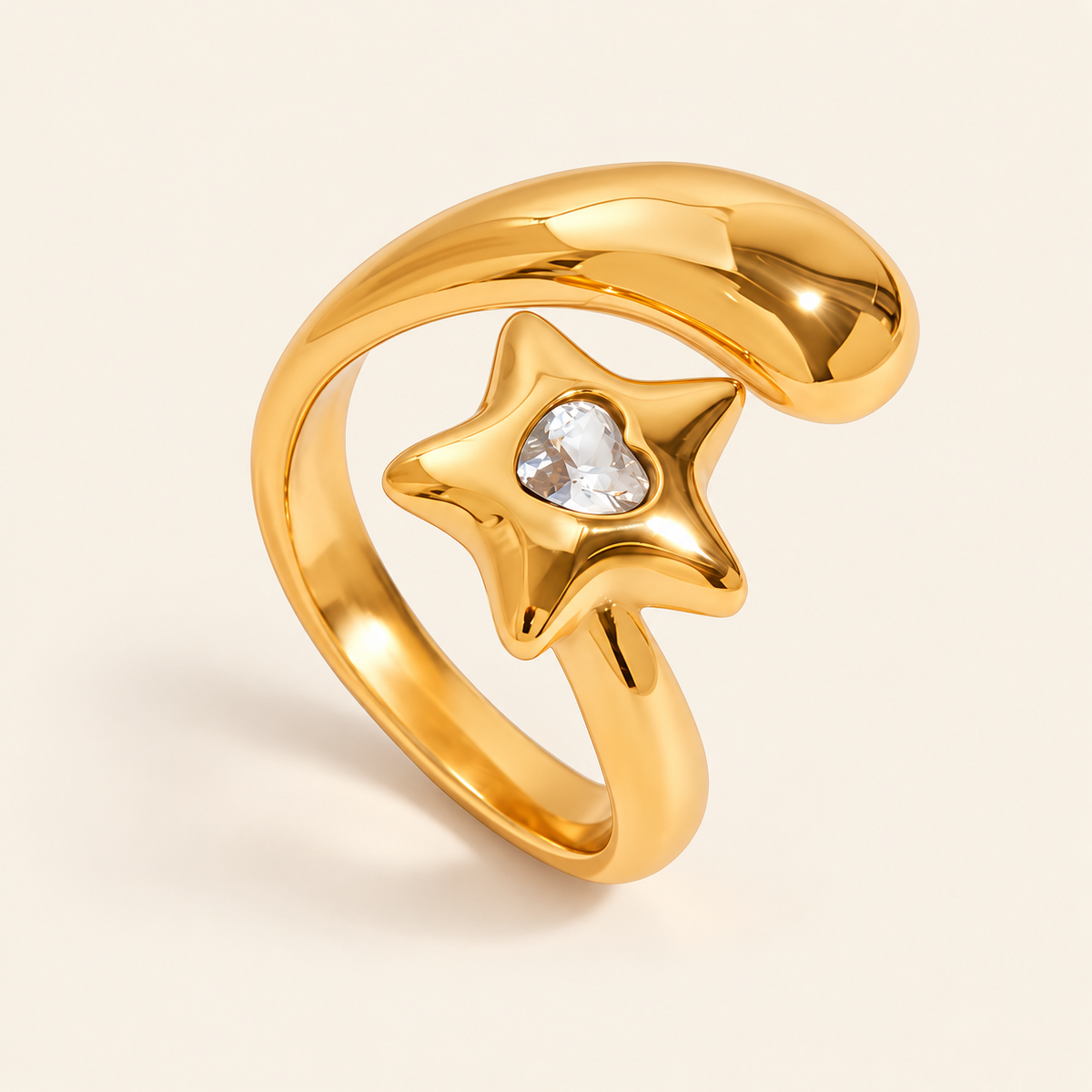 Hooked Star Ring — ivory main image