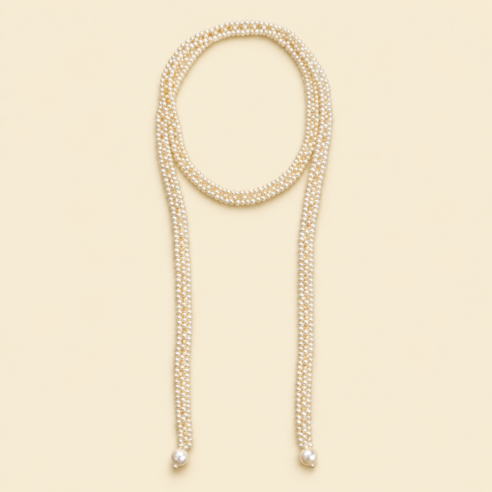 Pearl Tie Necklace