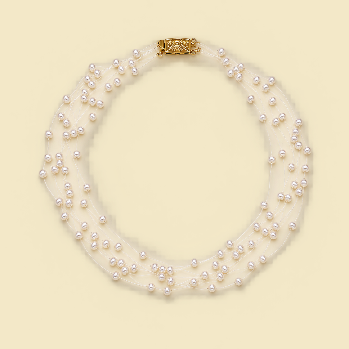 Starlit Pearl Veil Necklace