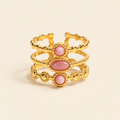 Three-Tier Mother-of-Pearl Ring — ivory gold main image