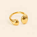 Tidal Duo Open Ring — ivory gold main image