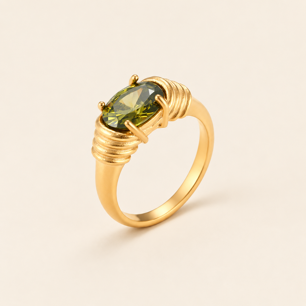 Verdant Four-Prong Ring — ivory gold main image